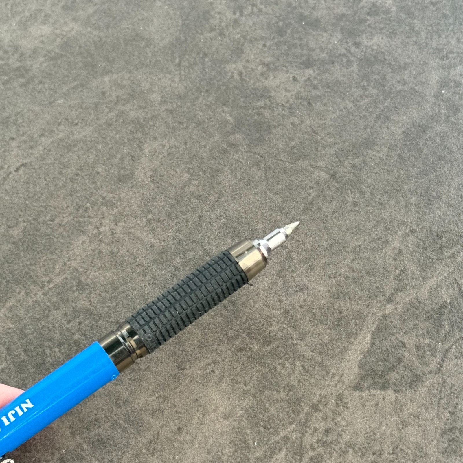 Niji Grip 500 Ballpoint Pen Blue w/ Black Ink, Japanese Stationery, NEEDS REFILL