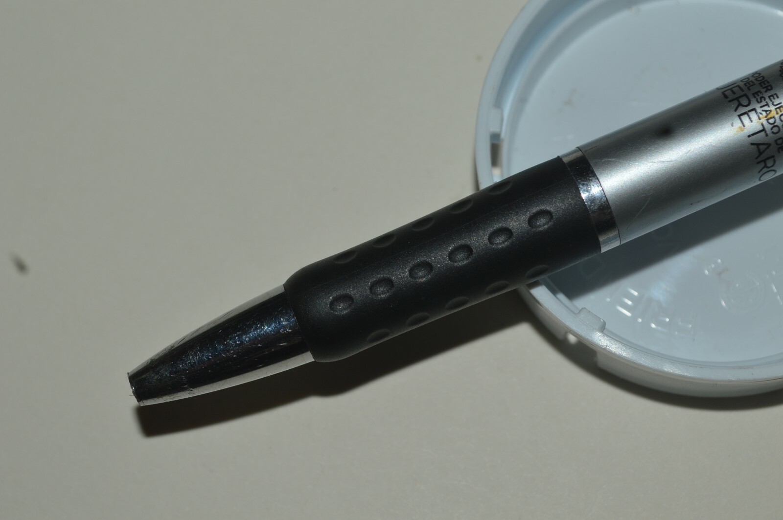 Vintage Estado De Queretaro Mexico Promo Ballpoint Pen Gray Barrel All Plastic