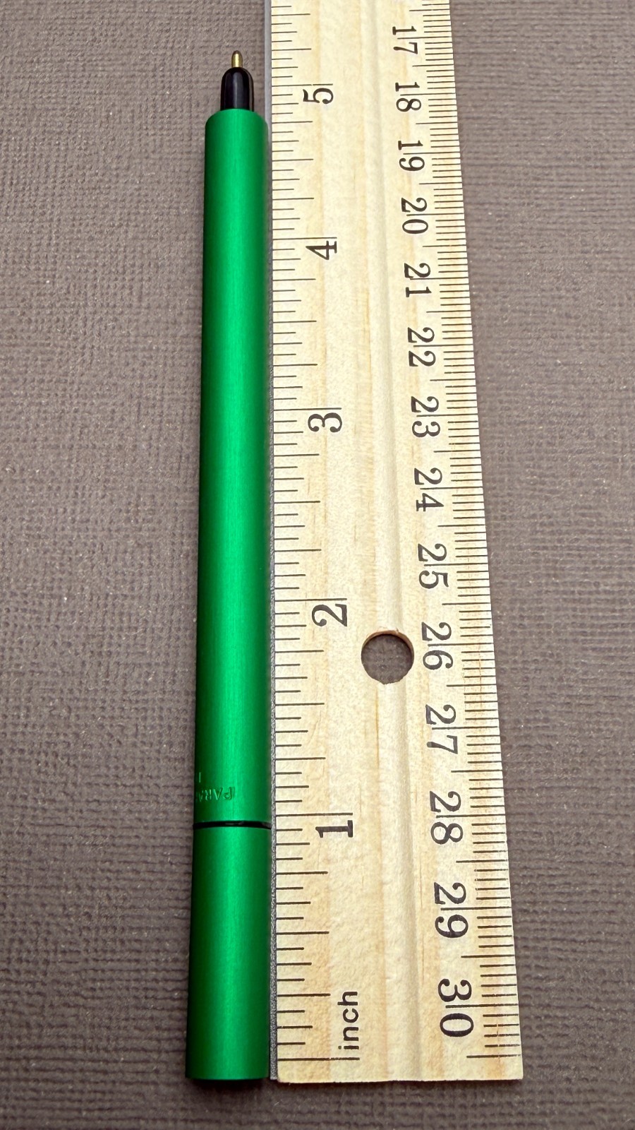 Parafernalia AL115 Ballpoint Pen Compact Size – Green Flag – New Old Stock