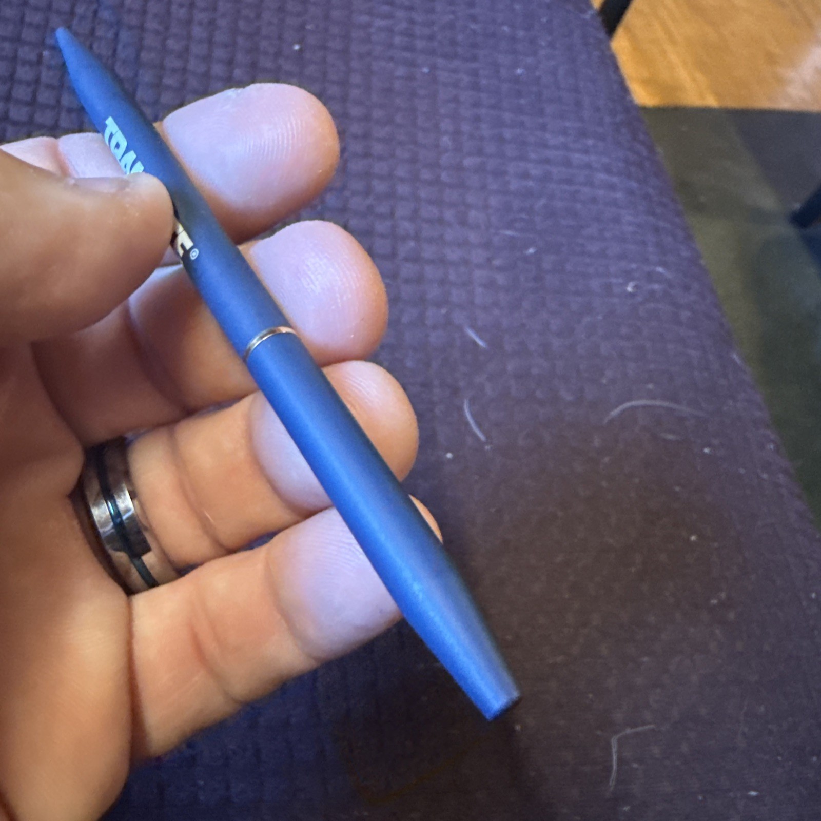 63 Total Chromatic Ballpoint Pen Dark Blue Made In USA All Metal Circa 1970’s