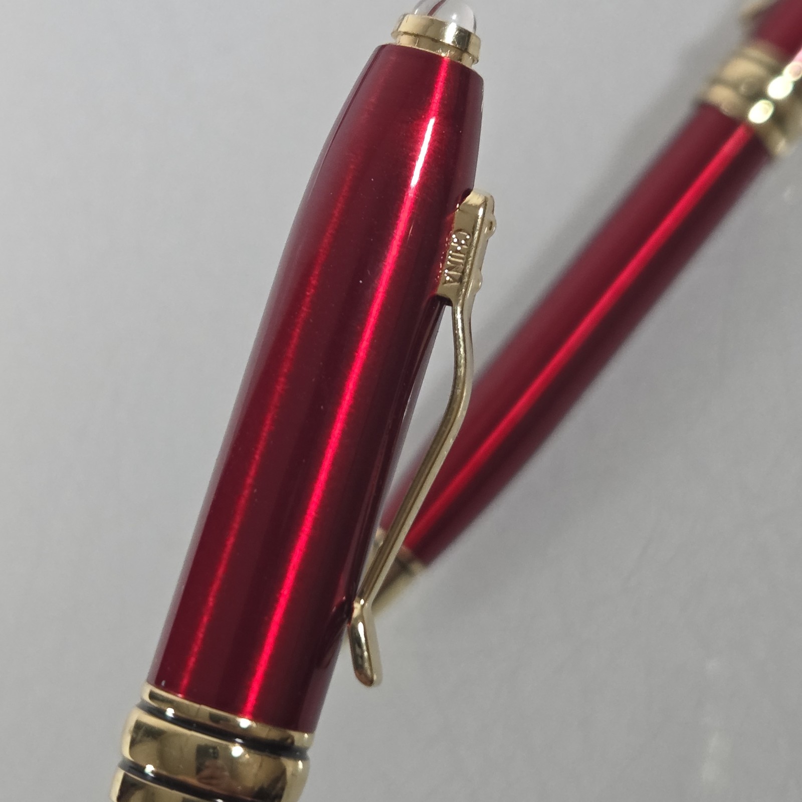 Adler 2 in 1 Royale Excel Red LED Lighted Flashlight Ballpoint Company Name Lot