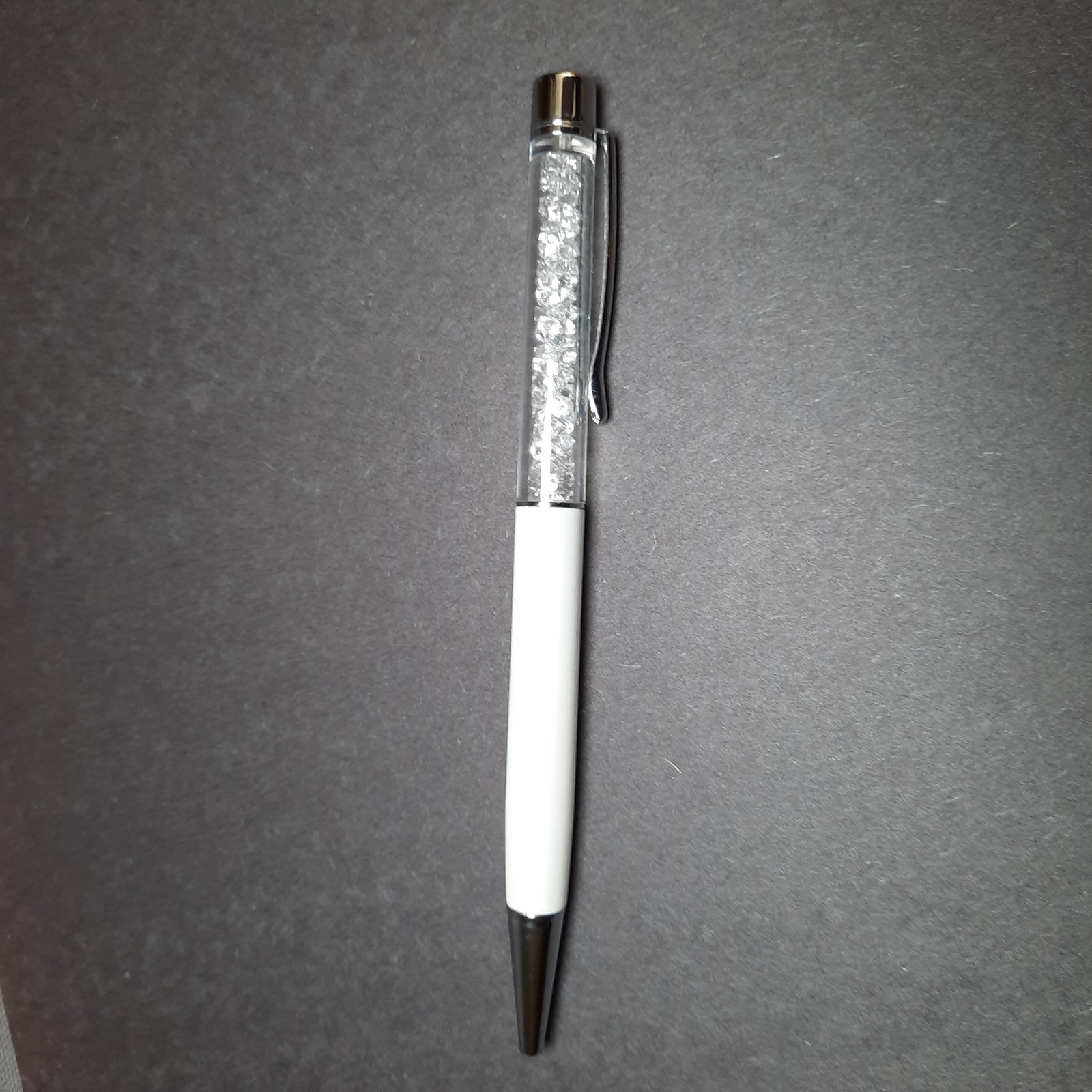 Swarovski Crystalline Ballpoint Pen White & Silver Black Ink