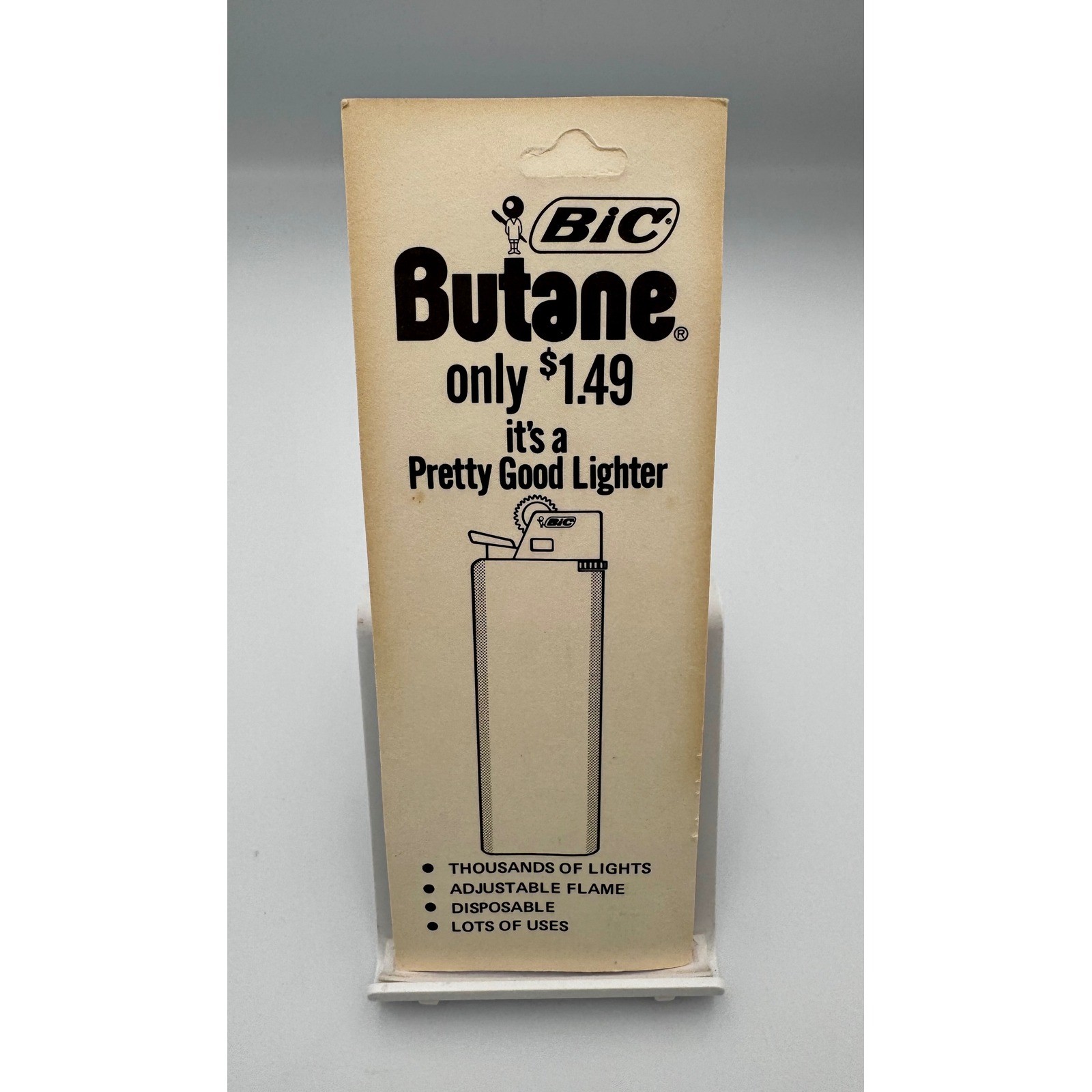 Vintage BIC Fine Point Ball Pen 29¢ F-25B Orange Barrel Maroon Cap Red Ink NOS