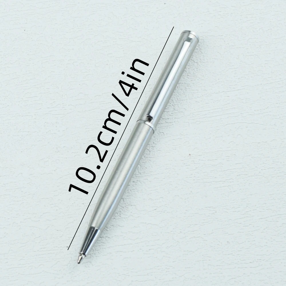 Mini Metal Twist-Activated Ballpoint Pen – Pocket-Sized 0.7mm Fine Black Ink