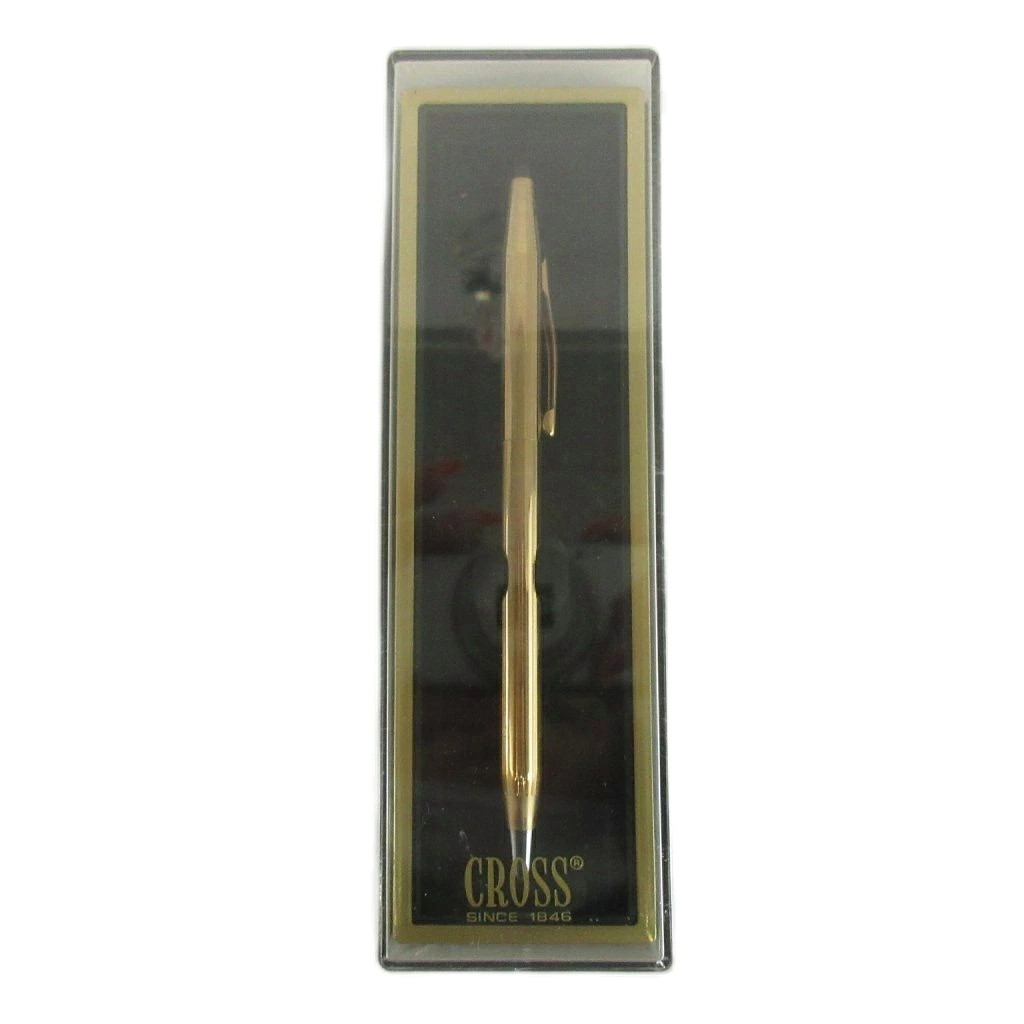 Unused CROSS Classic Century Ballpoint Pen 14KT Twist Logo Gold Color