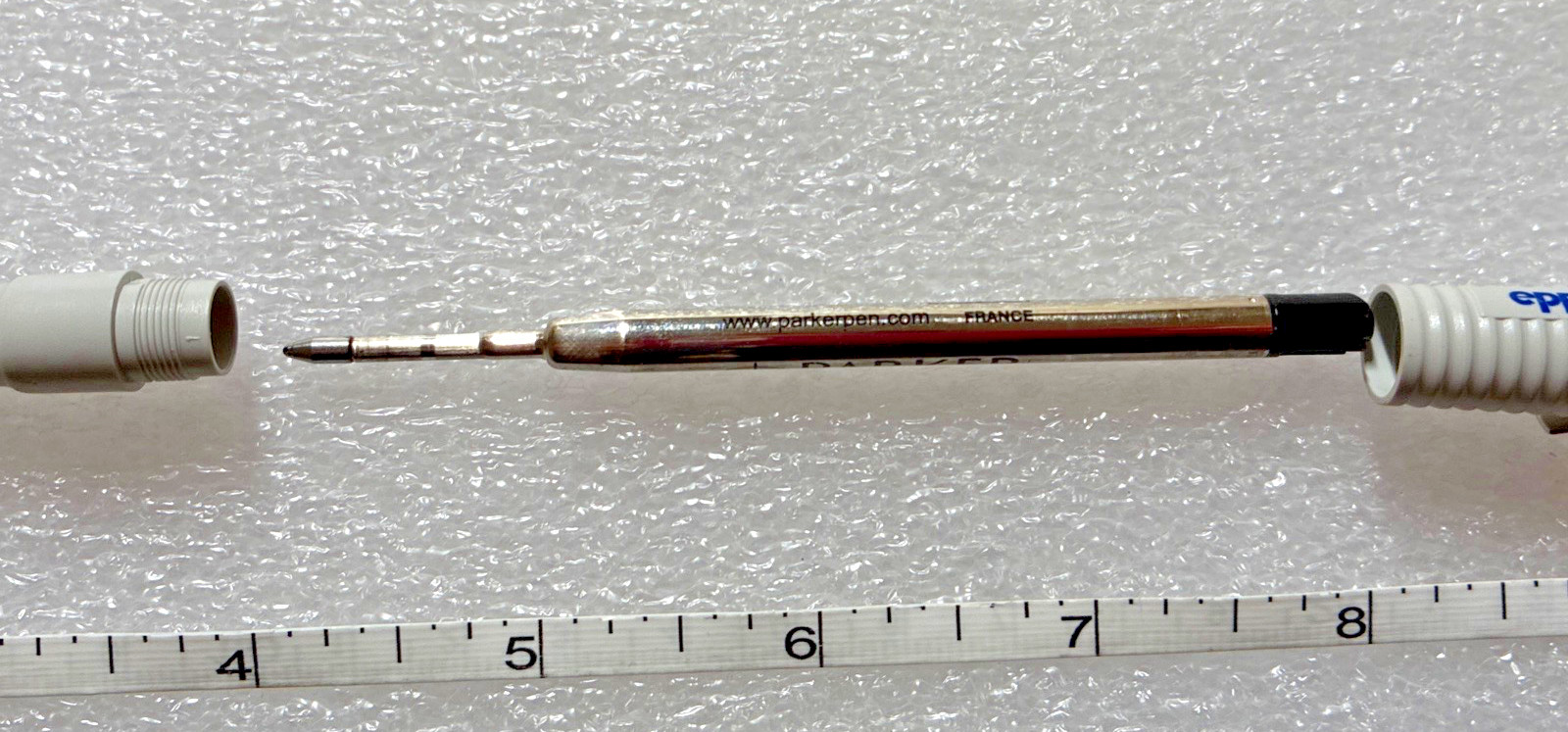 Eppendorf Reference Pipette Ballpoint Pen blue end cap BLACK ink novelty German