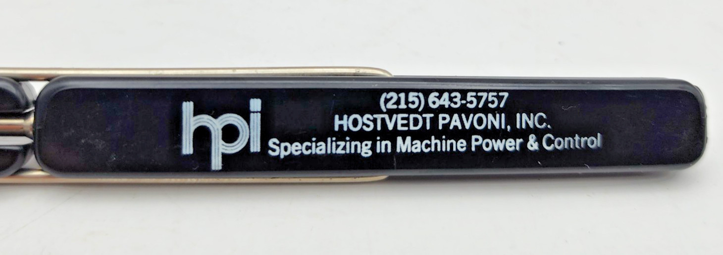 Vintage Unique Flat Plastic Advertisement Ballpoint Pen with Flip Over Cap