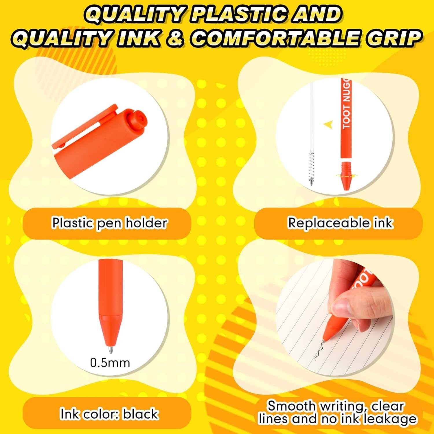 10 Pcs Funny Pens for Adults Fun Ballpoint Pens Bulk with Sayings Novelty Quotes