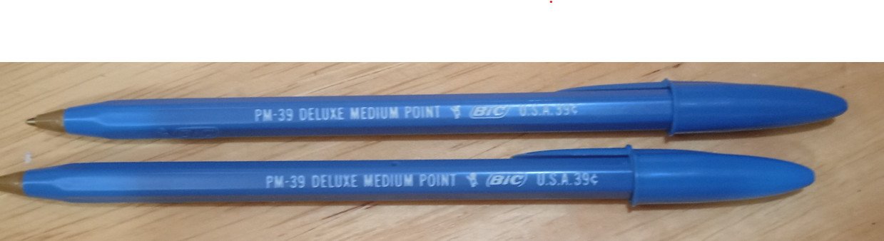 Vintage BIC Deluxe Medium Point Solid Blue Barrell W/New Cartridges -They Write!
