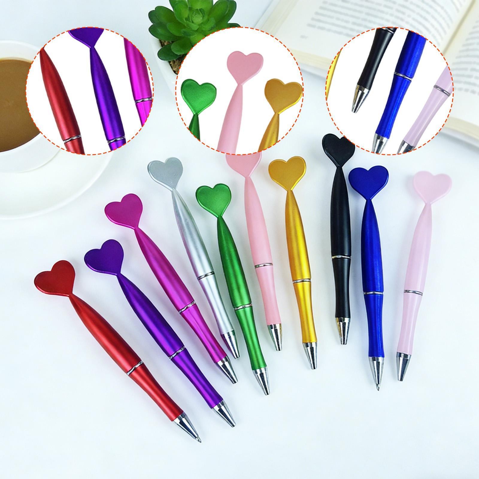 10Pcs Valentine’s Heart Shaped Pens for Sketching Party Favors Office
