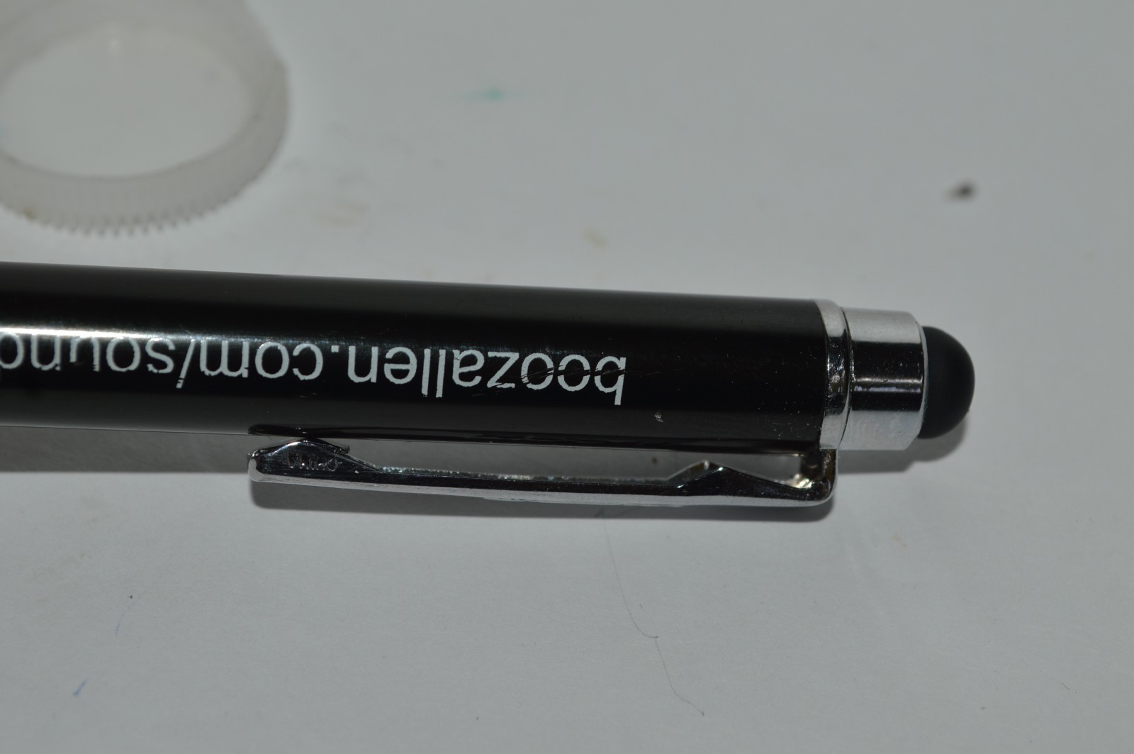 ZOOM Ballpoint Pen & Rubber Stylus Booz Allen Hamilton Promotional Tested 1990s