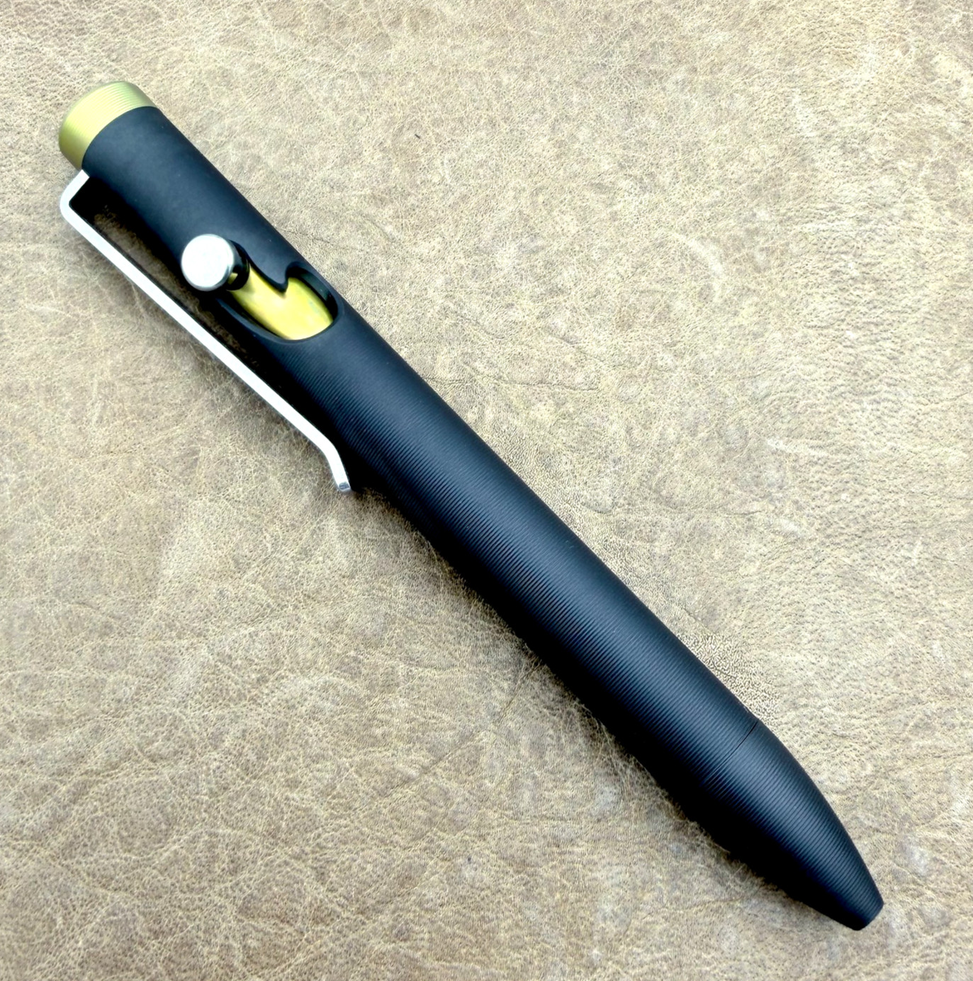 Tactile Turn – Titanium Bolt Action Mini Size Pen Black Ano Color [4.4″]