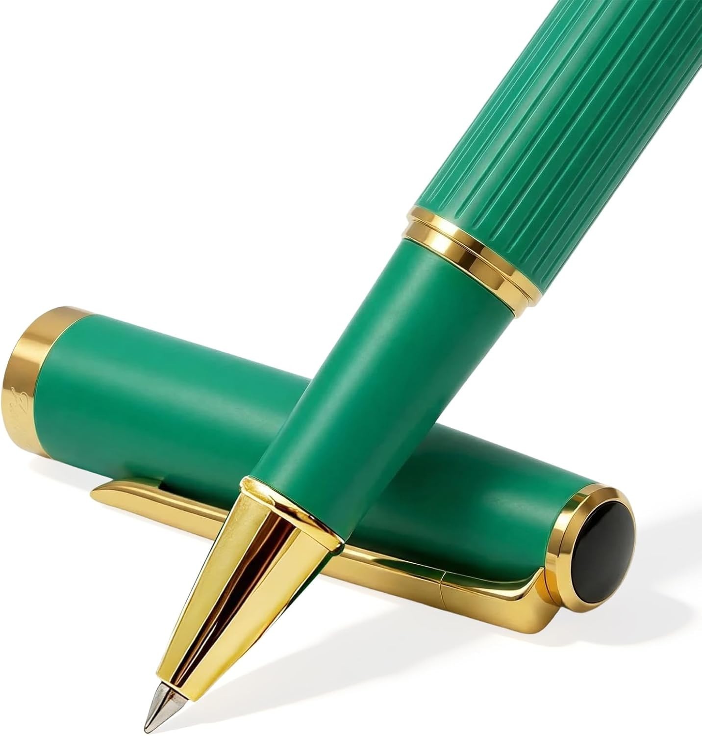 Rollerball Pen Smooth Writing Ballpoint Pens Gift Set, Metal Body with 2 Schmidt