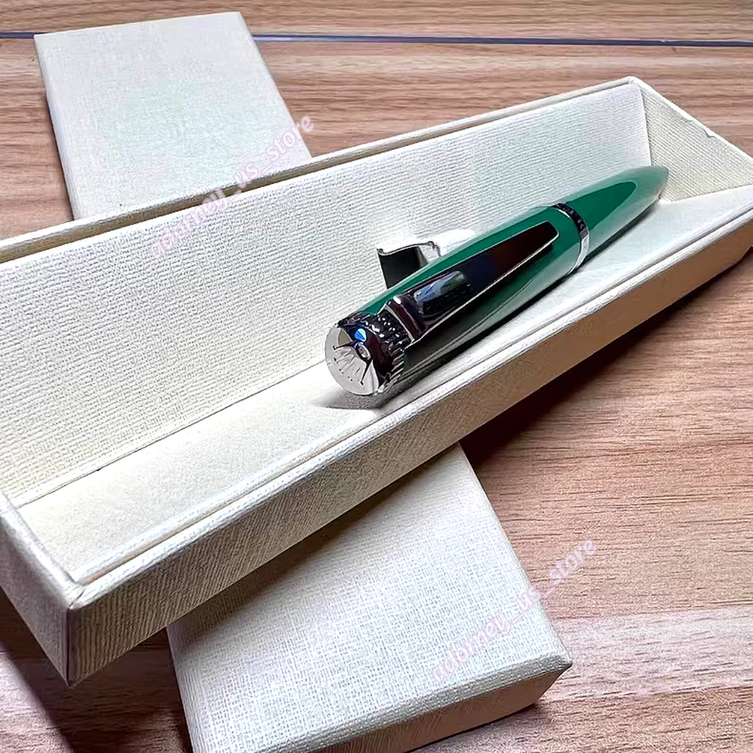 New Rolex Green Silver Ballpoint Pen Luxury AD VIP Gift Rare
