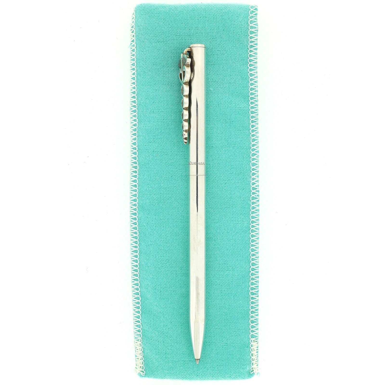 1990S TIFFANY & CO CADUCEUS MEDICAL DOCTOR / NURSE STERLING SILVER BALLPOINT PEN