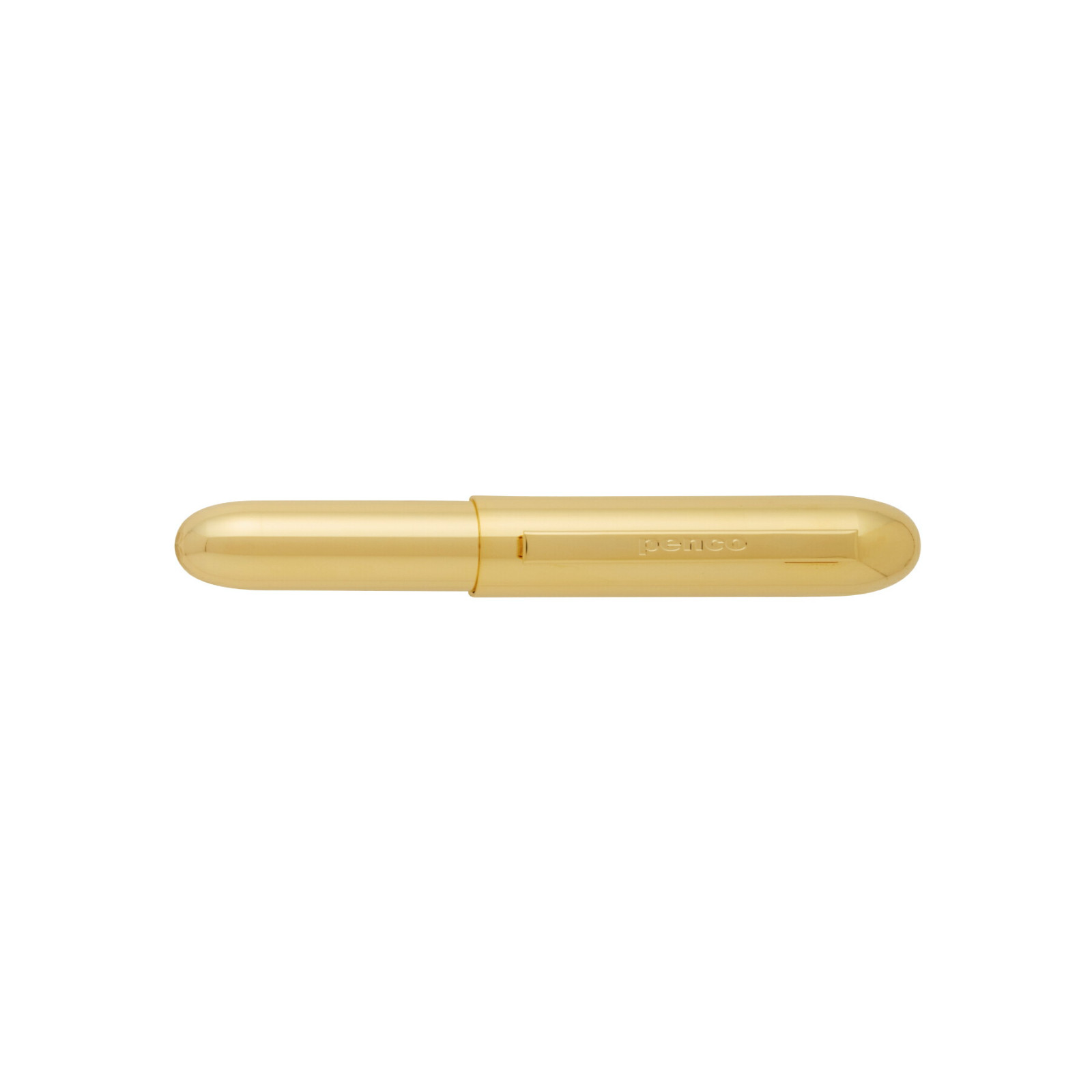 Penco Perfection Brass Ballpoint Pen Bullet Pocket Gold Solid Brass Japan New