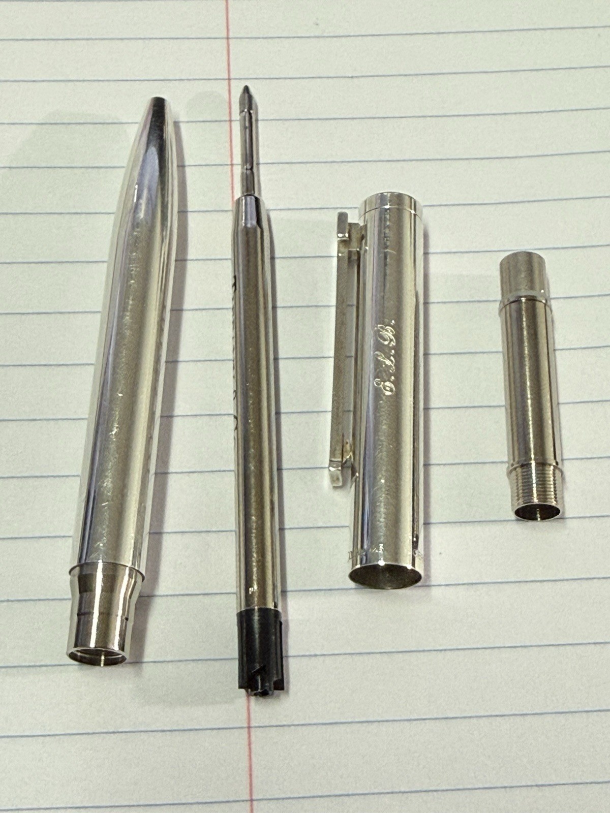 Classic Tiffany & Co «T» Clip Sterling Silver 925 Twist Ballpoint Pen Germany