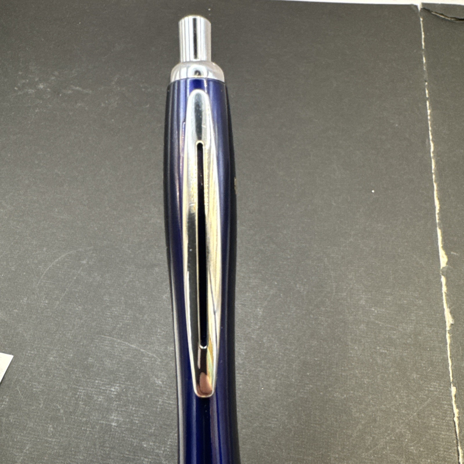 Atlas Air Promotional Blue Ballpoint Pen Rubber Grip Retractable Advertising