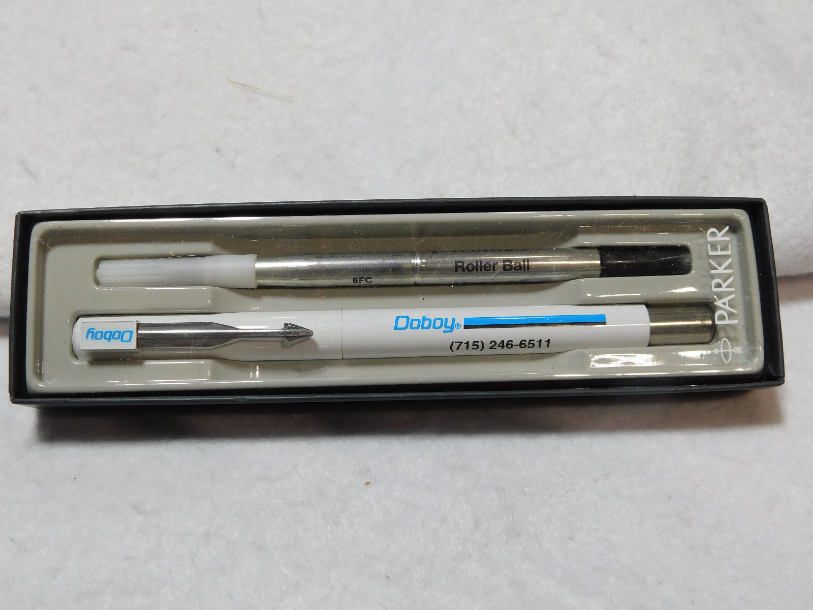 Parker Rollerball Advertising Pen With Matching Case. Unused