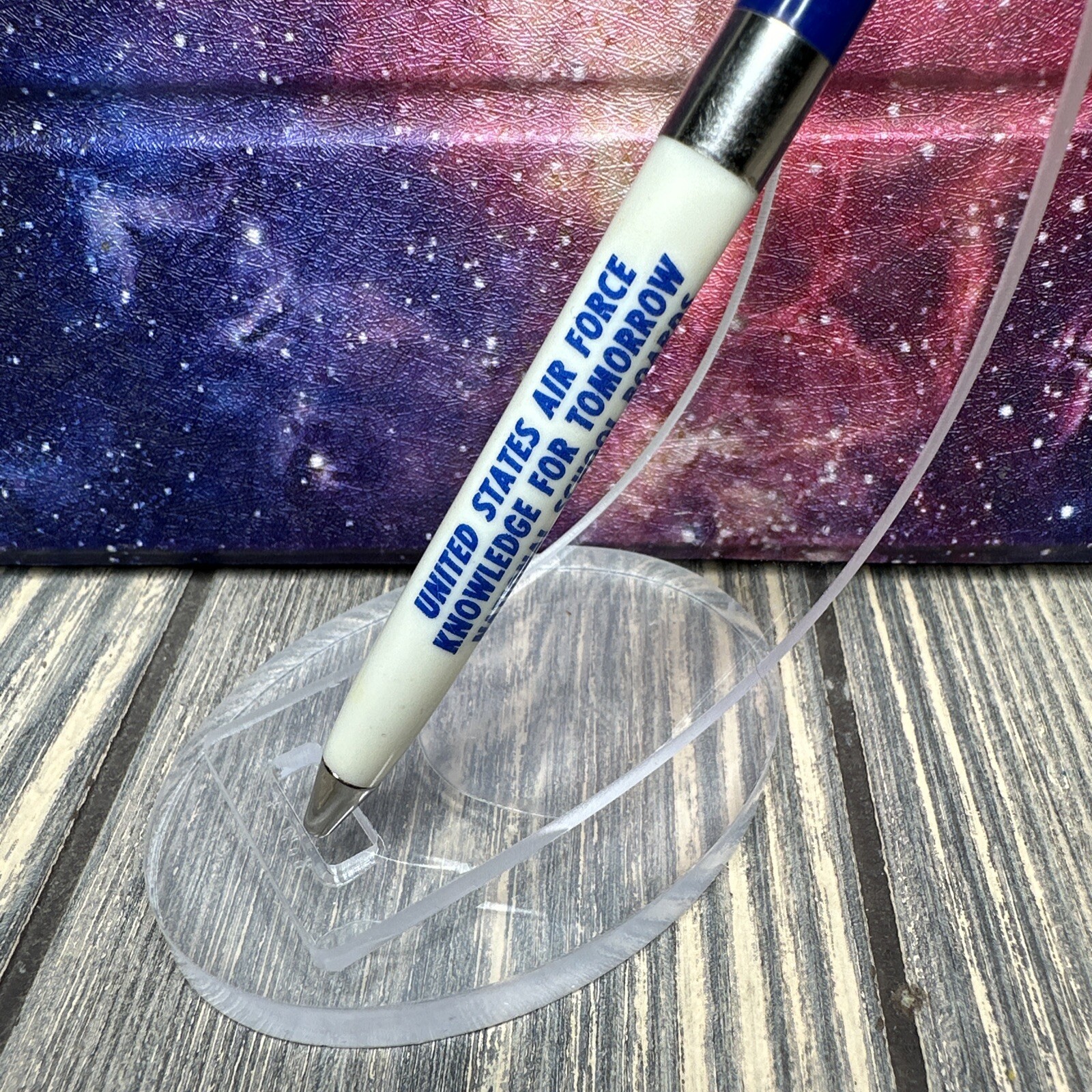 Vintage United States Air Force Blue White Advertisement Pen