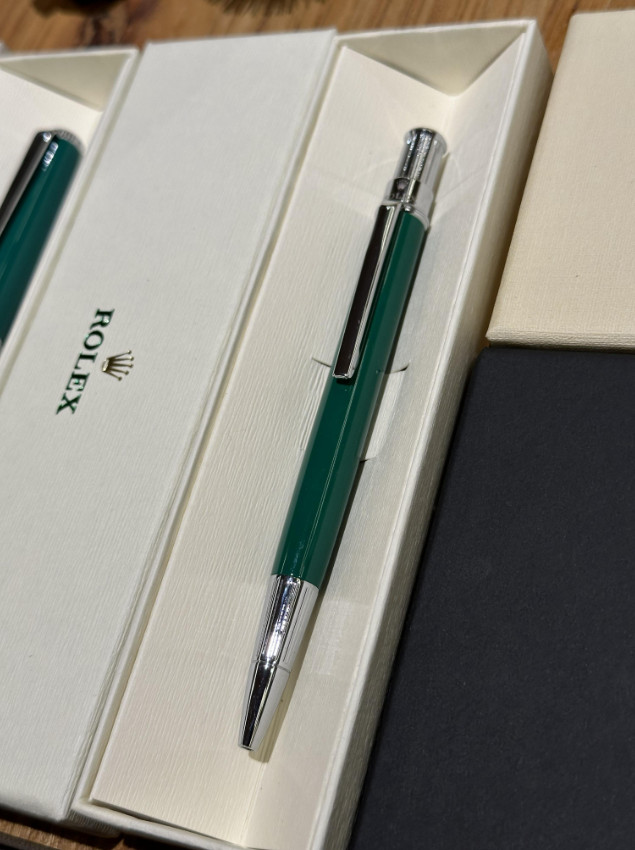 Rolex Emerald Oyster Green Ballpoint Click Pen Full Box New 2026