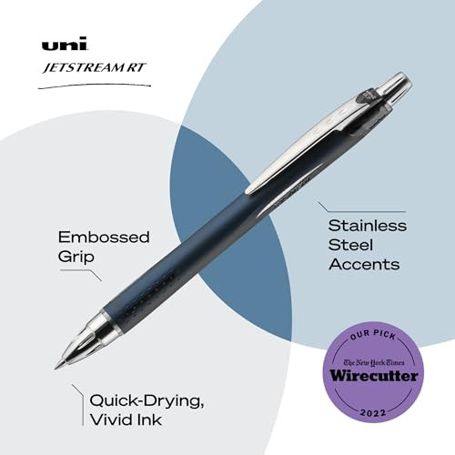 Jetstream RT 3 Pack, 0.7mm – Black, Blue and Red Ballpoint Pens – Wirecutter
