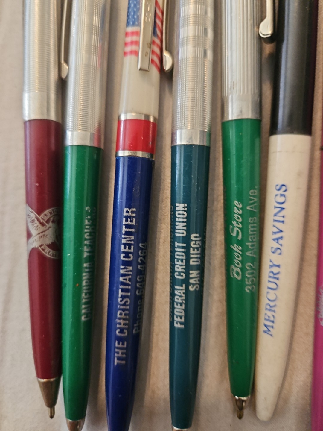 Lot of 15 Vintage Advertising Ballpoint Pens Branded Rare Collectibles + Bic