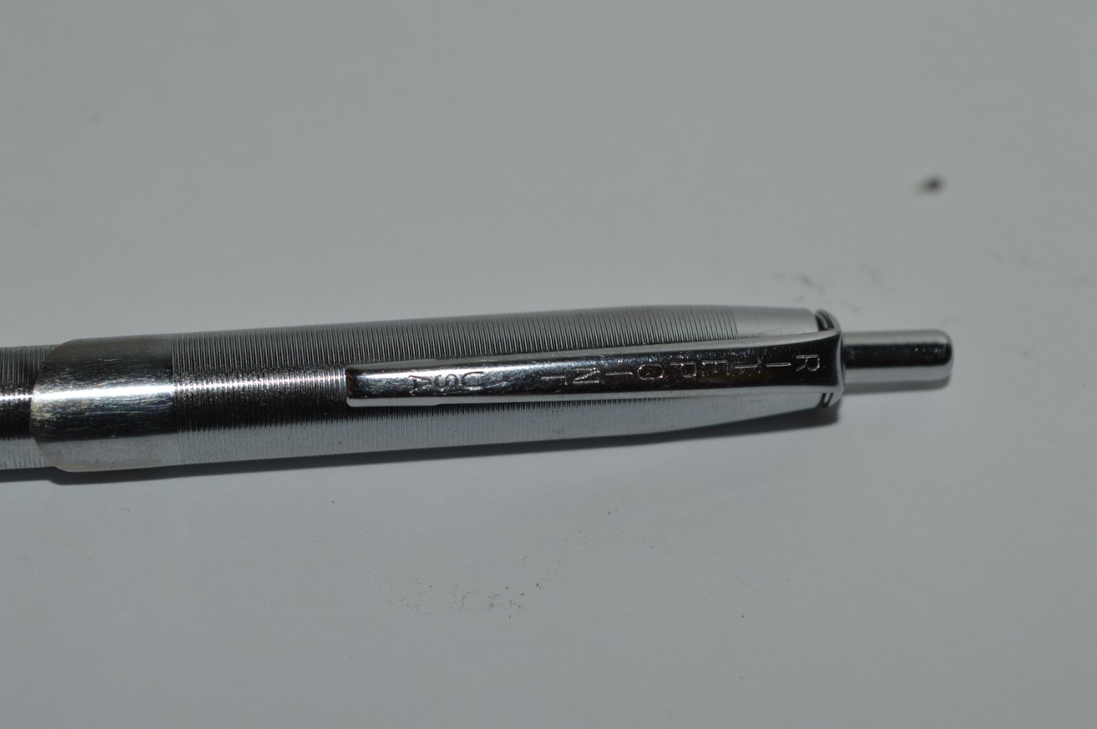RITEPOINT Ballpoint Pen Grooved Stainless Steel Made in USA Circa 1950’s