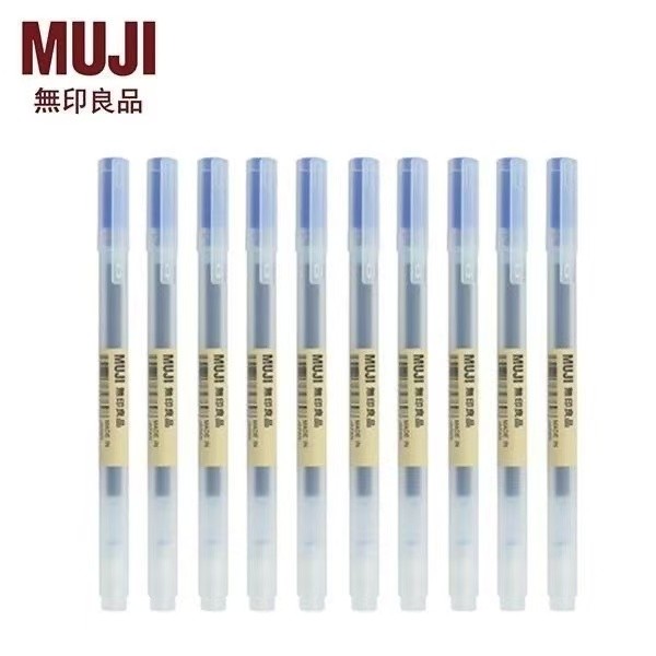10PCS OLD Style Muji Gel Ink Pen Ballpoint Pens 0.38/0.5mm Smooth WritingRefills