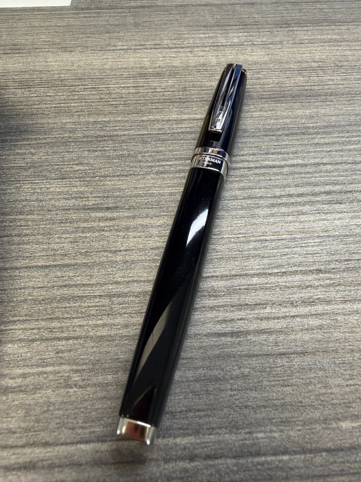 Waterman Paris Black & Silver Ballpoint Pen Luxury Executive Made in France