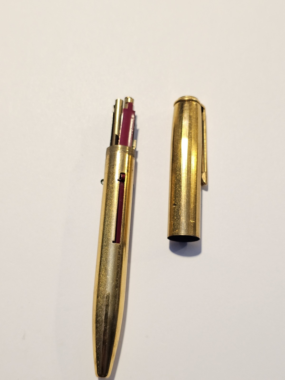 Vintage Imperial 3 Colors Multicolor Ballpoint Regal Advertising Pen Gold Tone