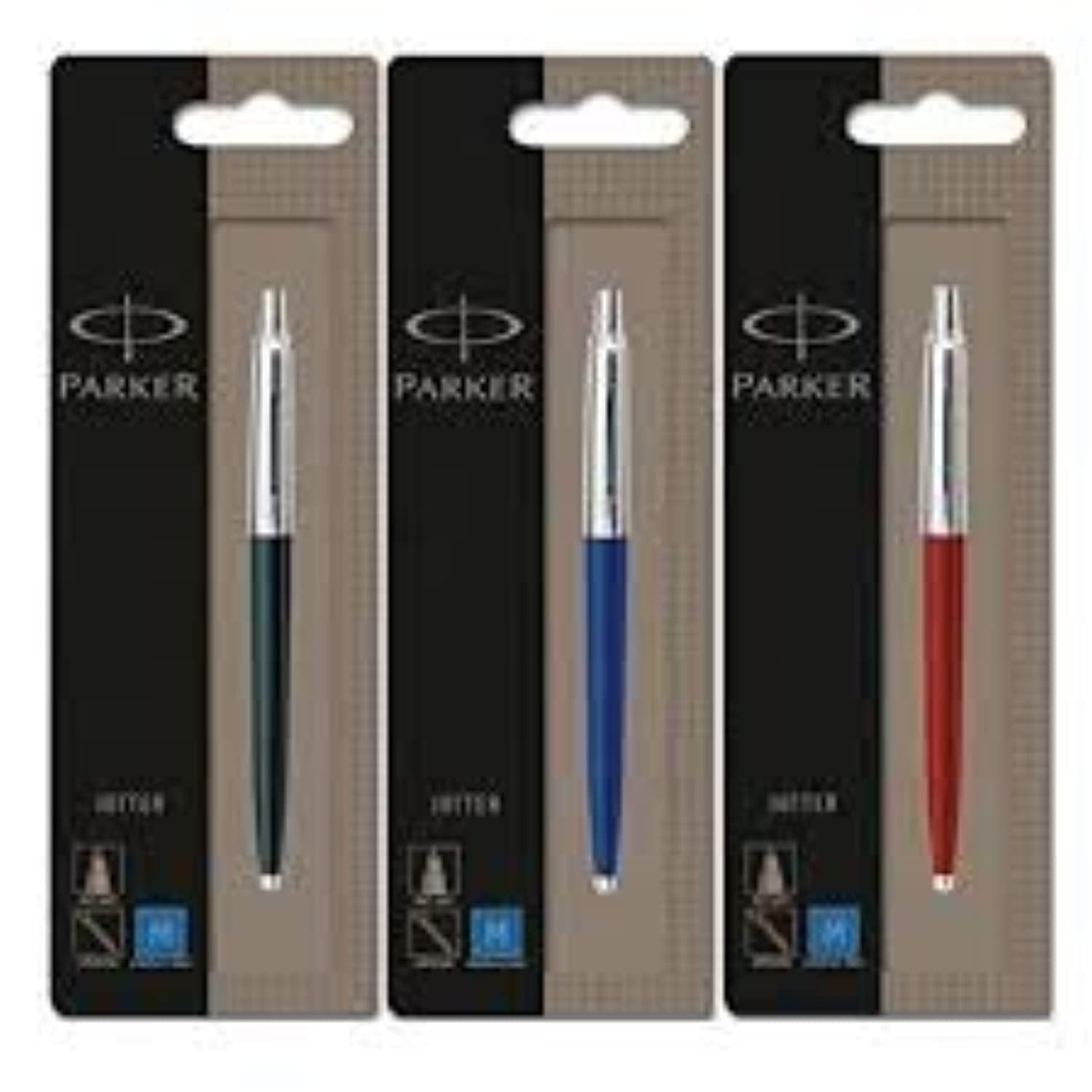 3-Color Ballpoint Pen Set – Black, Blue & Red – Smooth Writing, Stylish Design