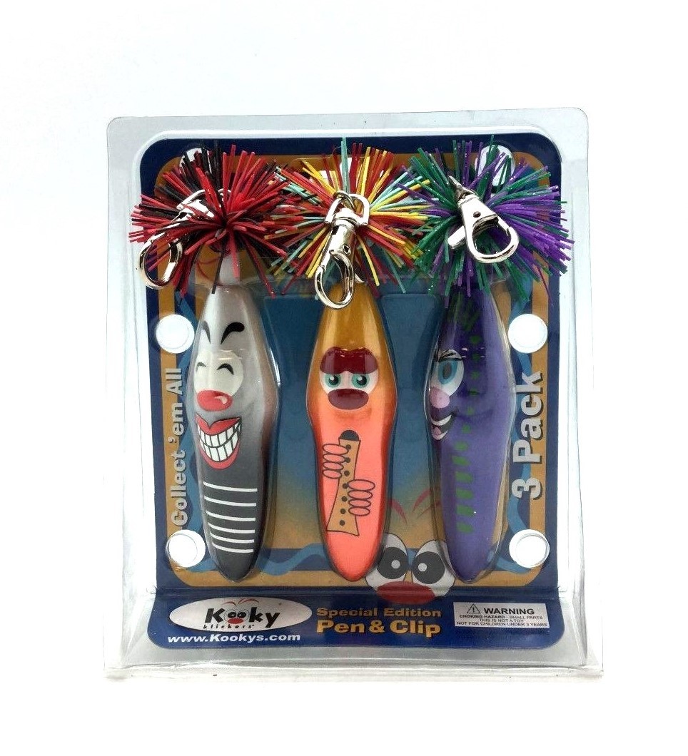 KOOKY KLICKERS 3 pack KREW 8 Romulus Zell ONYX Special Edt. GIFT PENS PARTY PEN