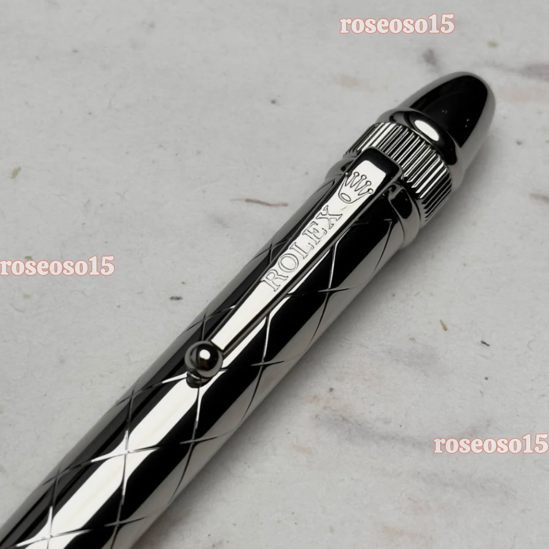 🔥 Rolex Imperial Silver Signature Pen Finish Ballpoint Pen New Perfect Gift Bid