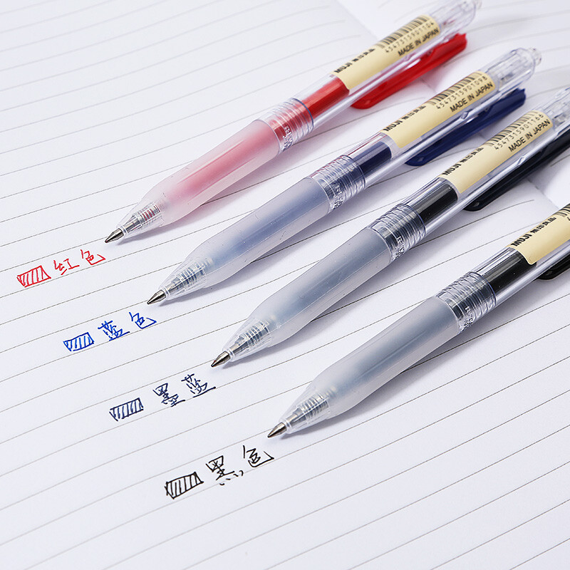 10pcs Original Muji Moma Gel Ink Press pen 0.5mm Office pen Press Ballpoint Pen