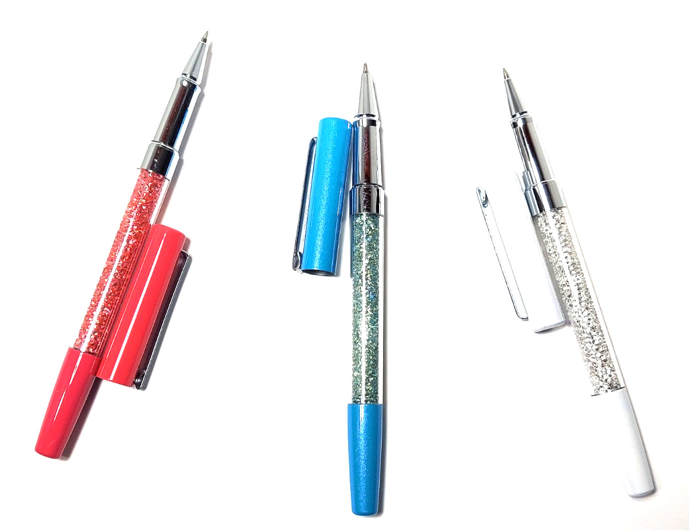Set Of 3 Crystalline Pens Black Ink Crystal Rhinestone Gem Sparkle *Black Ink #3