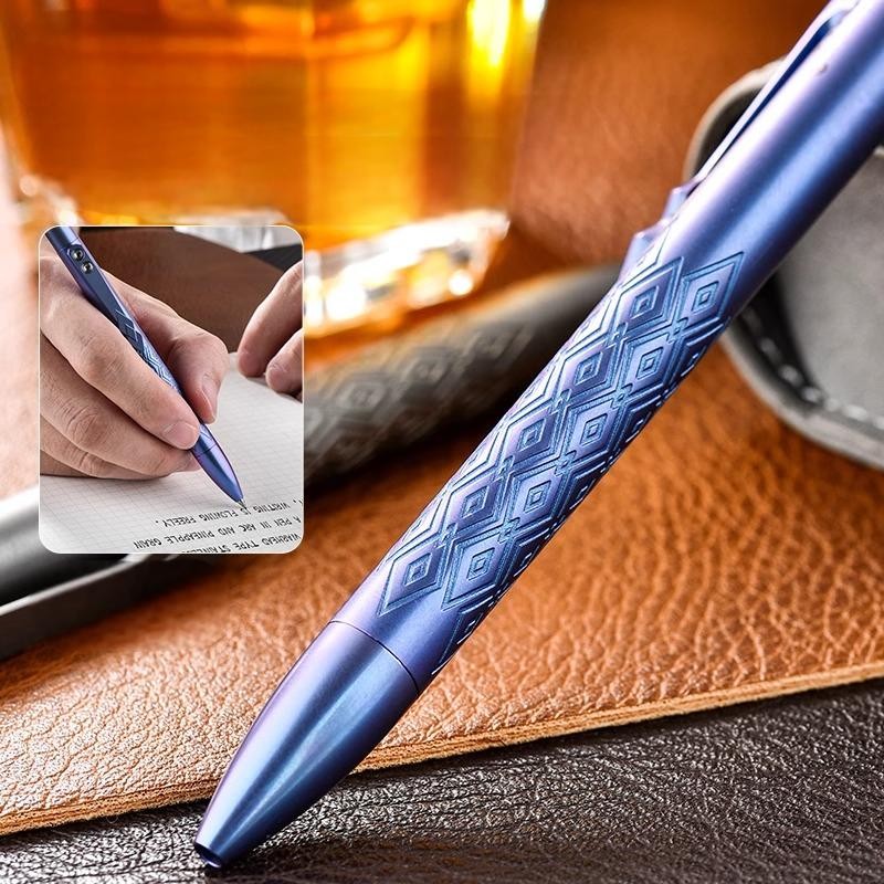 Titanium Alloy Ballpoint Pen EDC Pocket Signature Writing Pen Business Office
