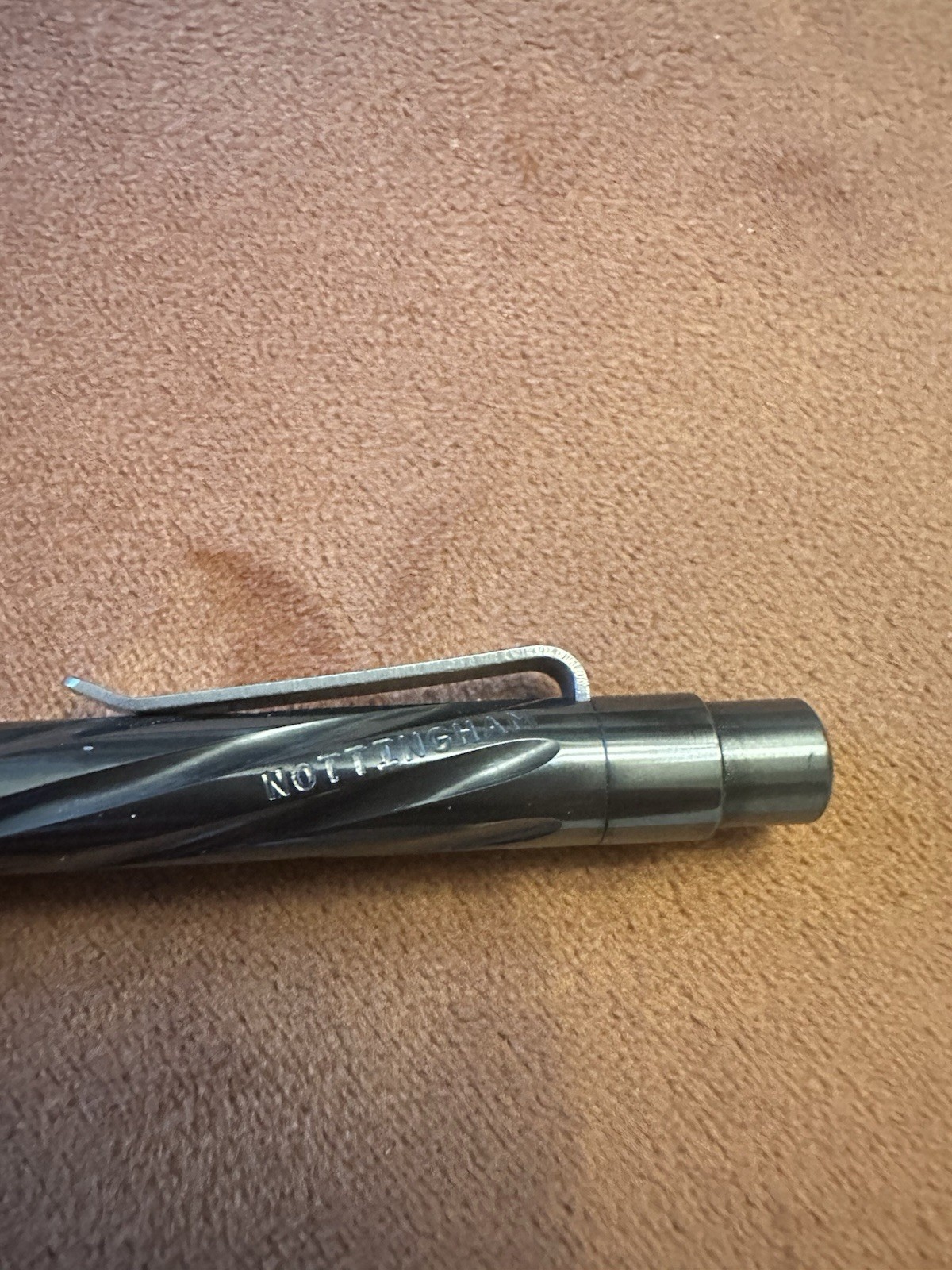 Nottingham Tactical Zirconium Spiral Machined Pen