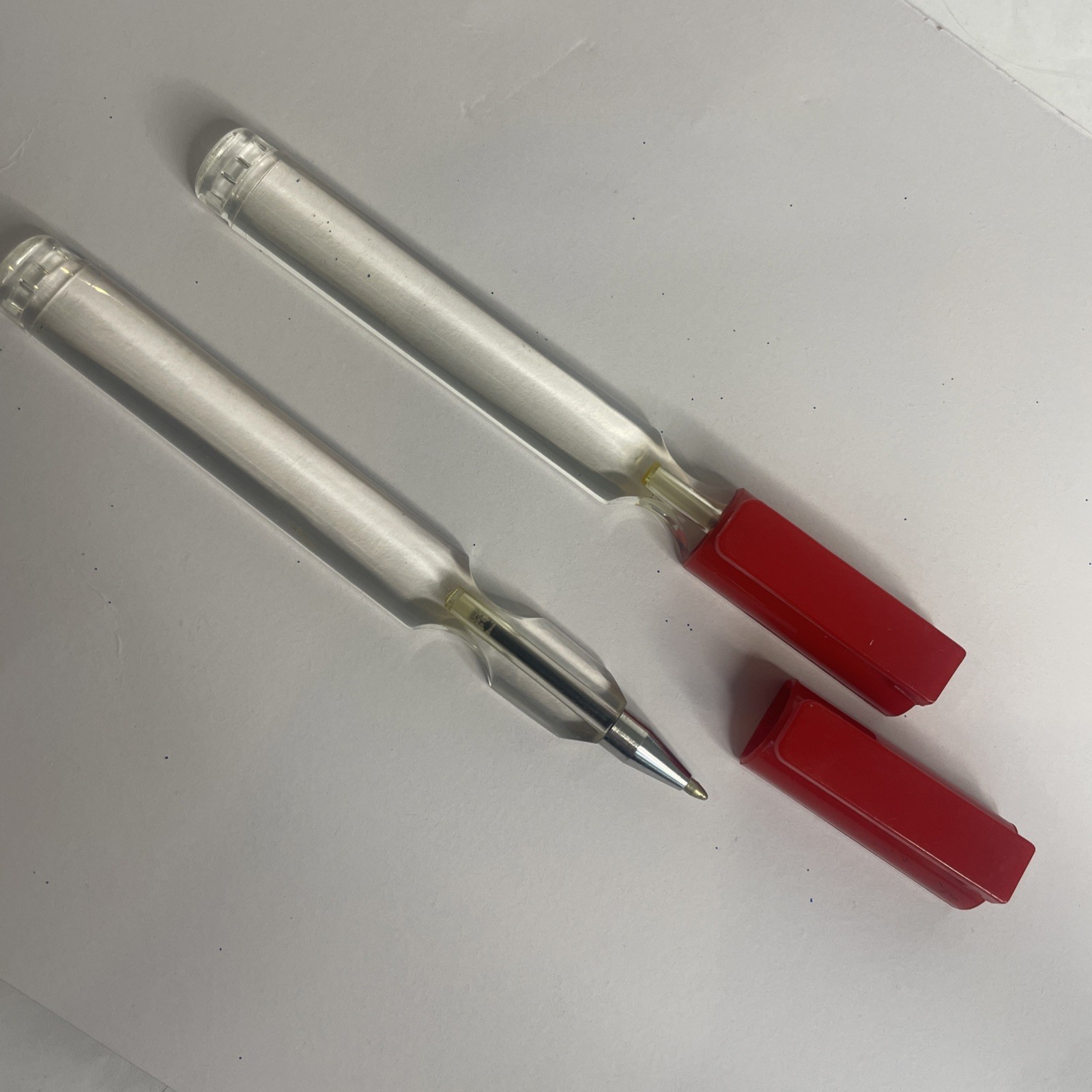 VTG Itoya Magnifying Ballpoint Pens Pair Flat No Roll