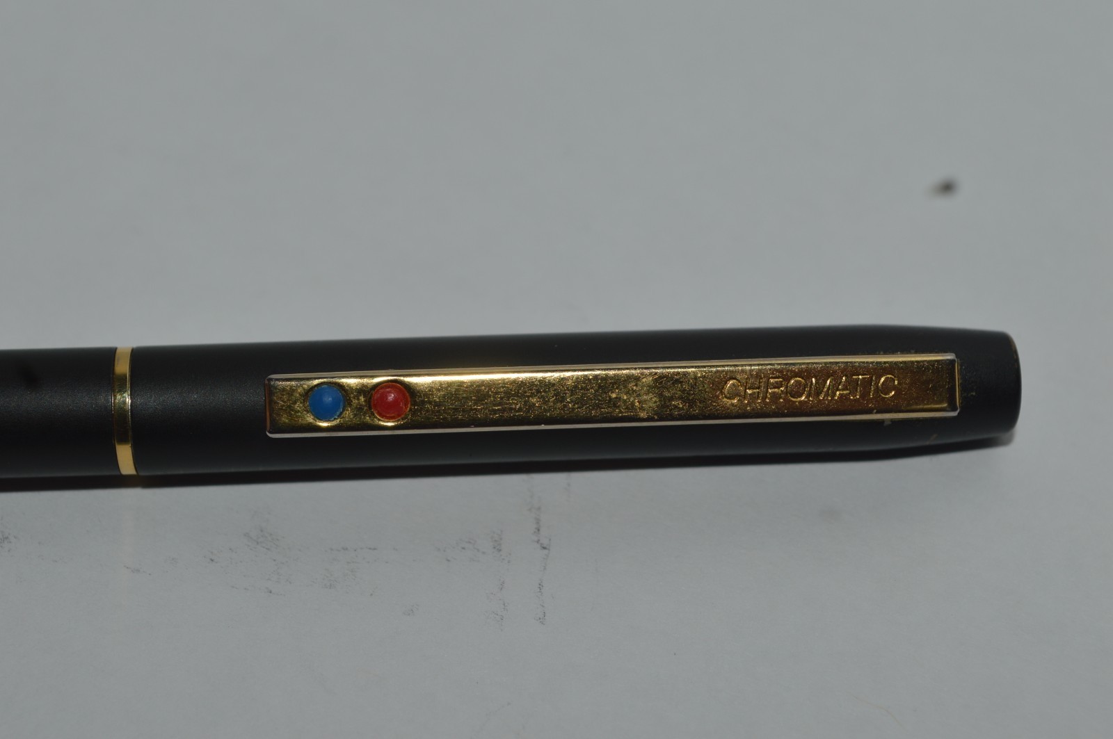 CHROMATIC Ballpoint Pen 2 Ink Reliance National The Choice Satin Black USA 1990s