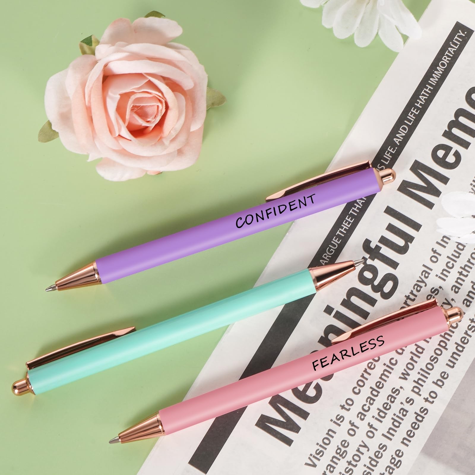 WY WENYUAN Thank You Gifts for Women, Fancy Pen Set for Women, Retractable & Qui