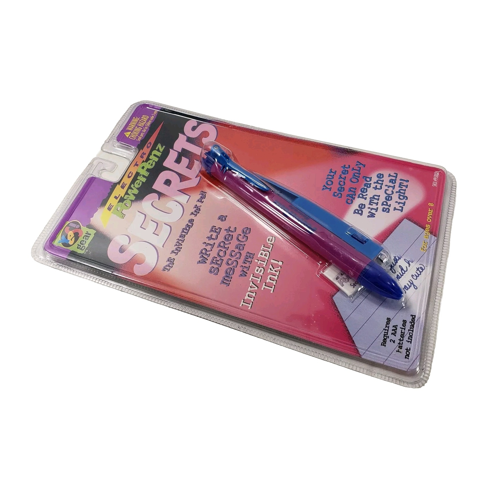 POWERPENZ ELECTRO TOP SECRET Spy Pen 1996 Yes Gear Blue Purple Pink Vintage Rare