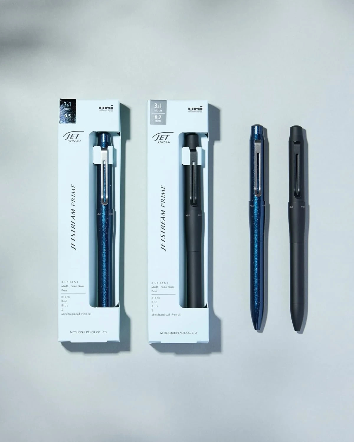 Mitsubishi Uniball Jetstream Prime 3 color Multi Function Pen & 0.5 Pencil Navy
