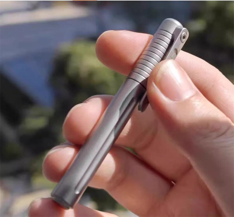 New EDC TC4 Titanium Alloy Practical Pocket Ballpoint Pen Outdoor Travel Pen