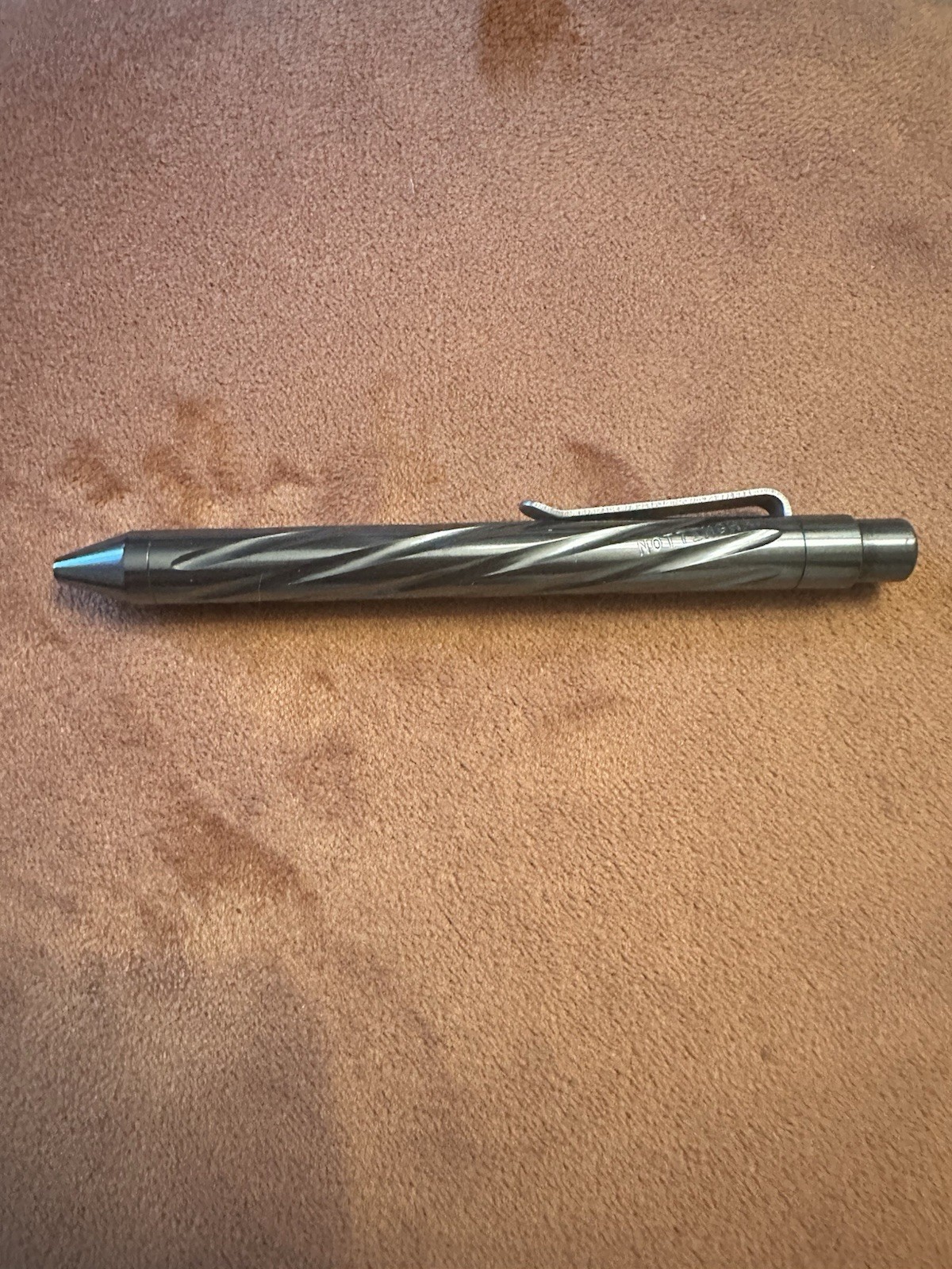 Nottingham Tactical Zirconium Spiral Machined Pen