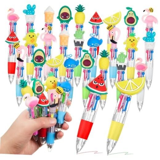 Pcs Multicolor Pen Bulk Party Favor 4 in 1 Ballpoint Cute 24 Summer