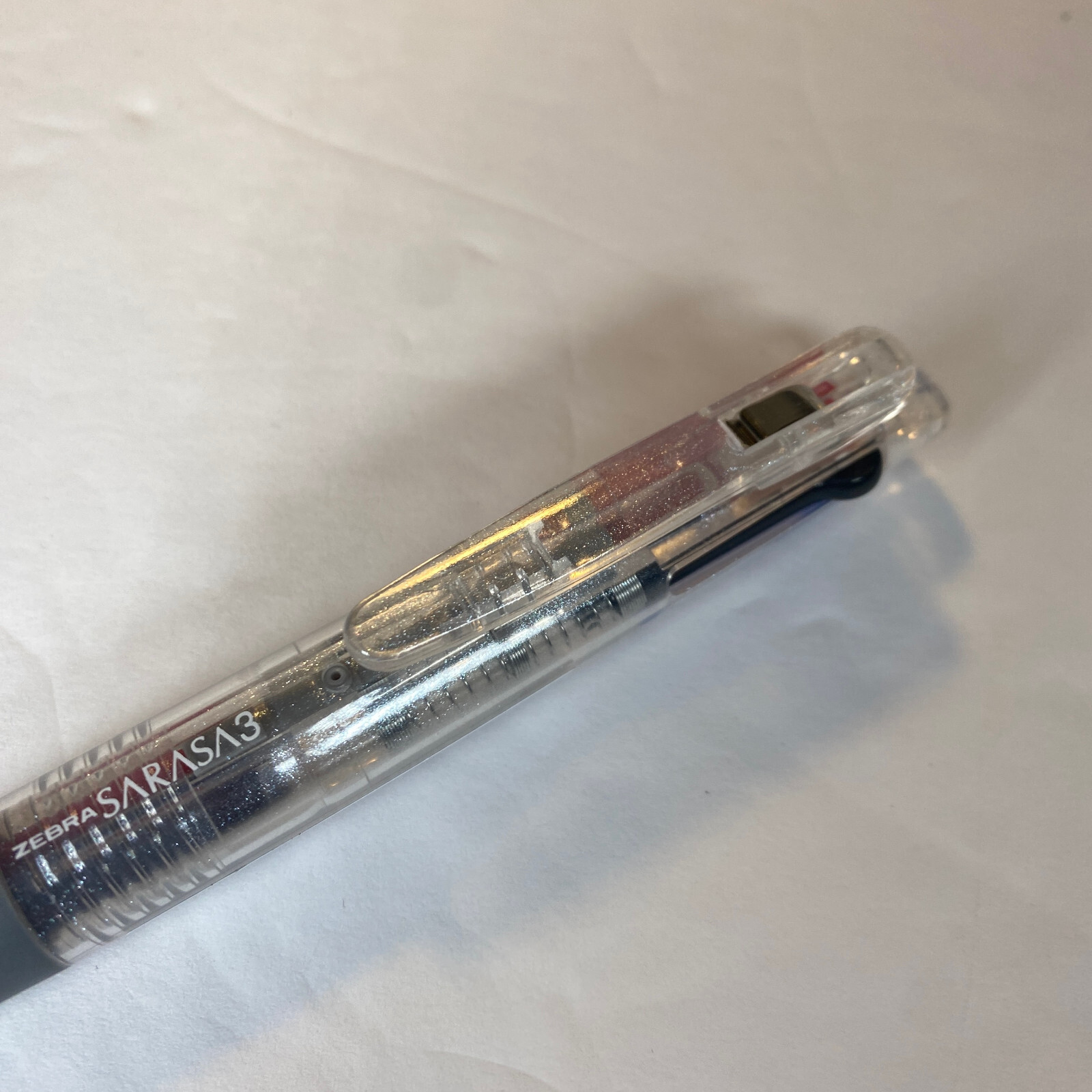 Sarasa 3 Color Ballpoint Multi Pen Zebra Glitter Transparent NEW Japan Import