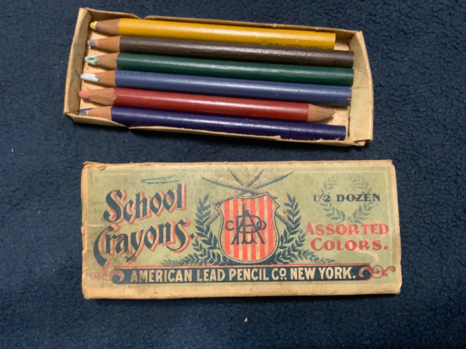 Vintage School Crayons for Map coloring