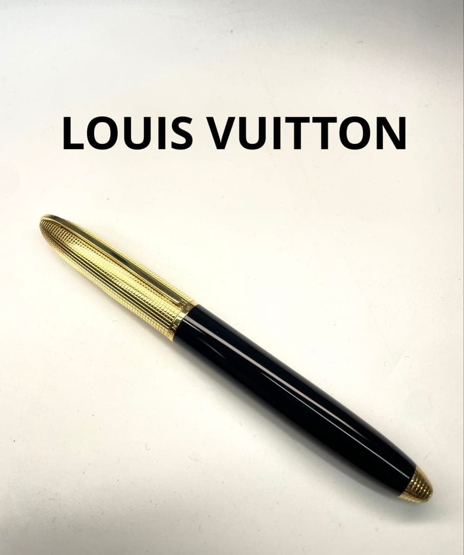 Louis Vuitton LV Ballpoint Pen Metal Unisex Used Gold Trim