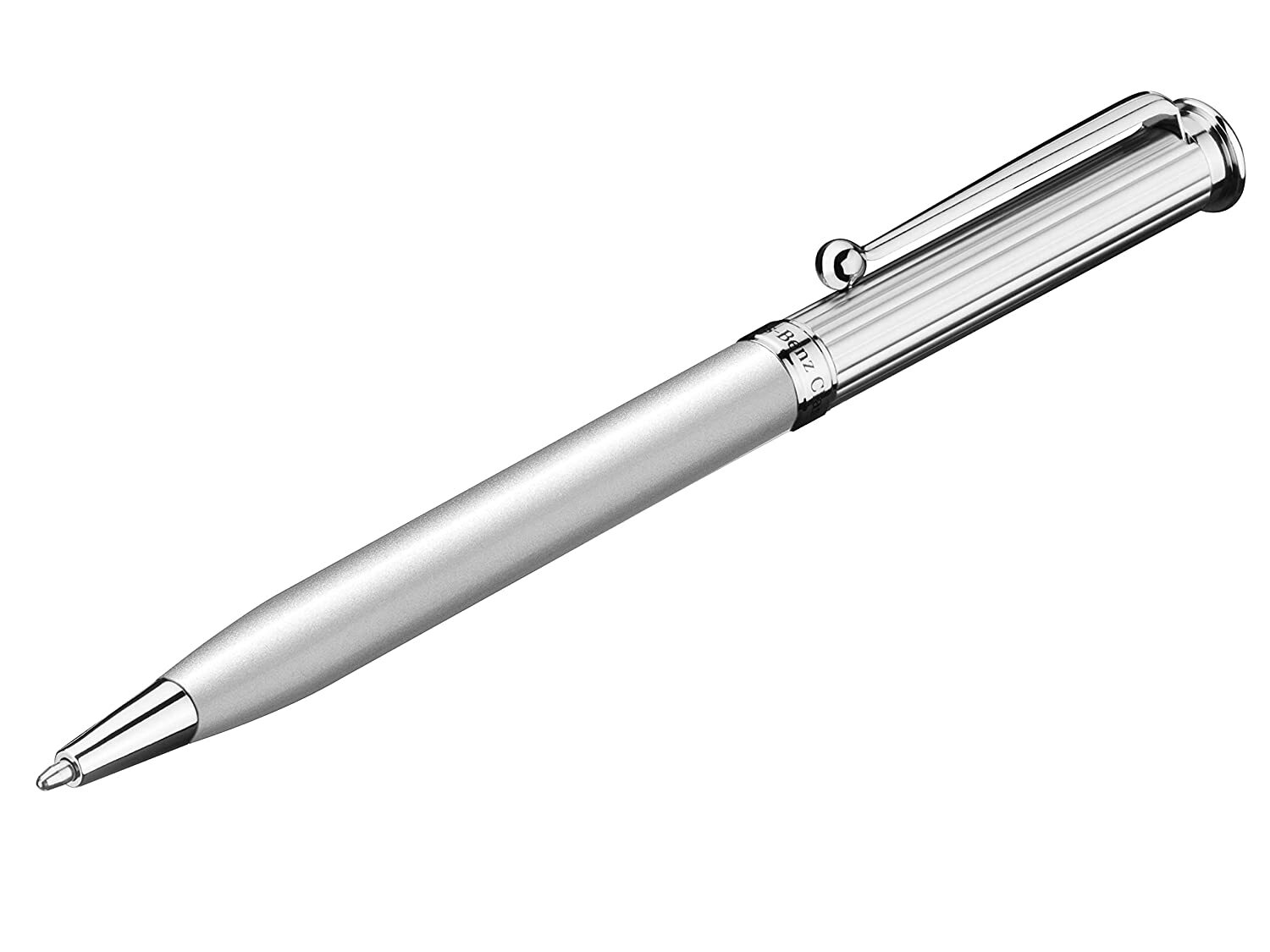 Mercedes Benz Ballpoint Pen Black Ink Official Product Gray Metal Frame